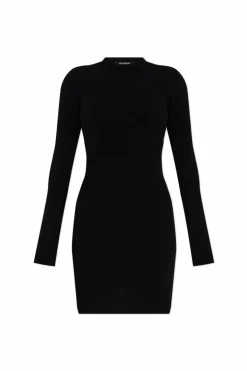 Balmain CZARNY Krótka sukienka o dopasowanym kroju