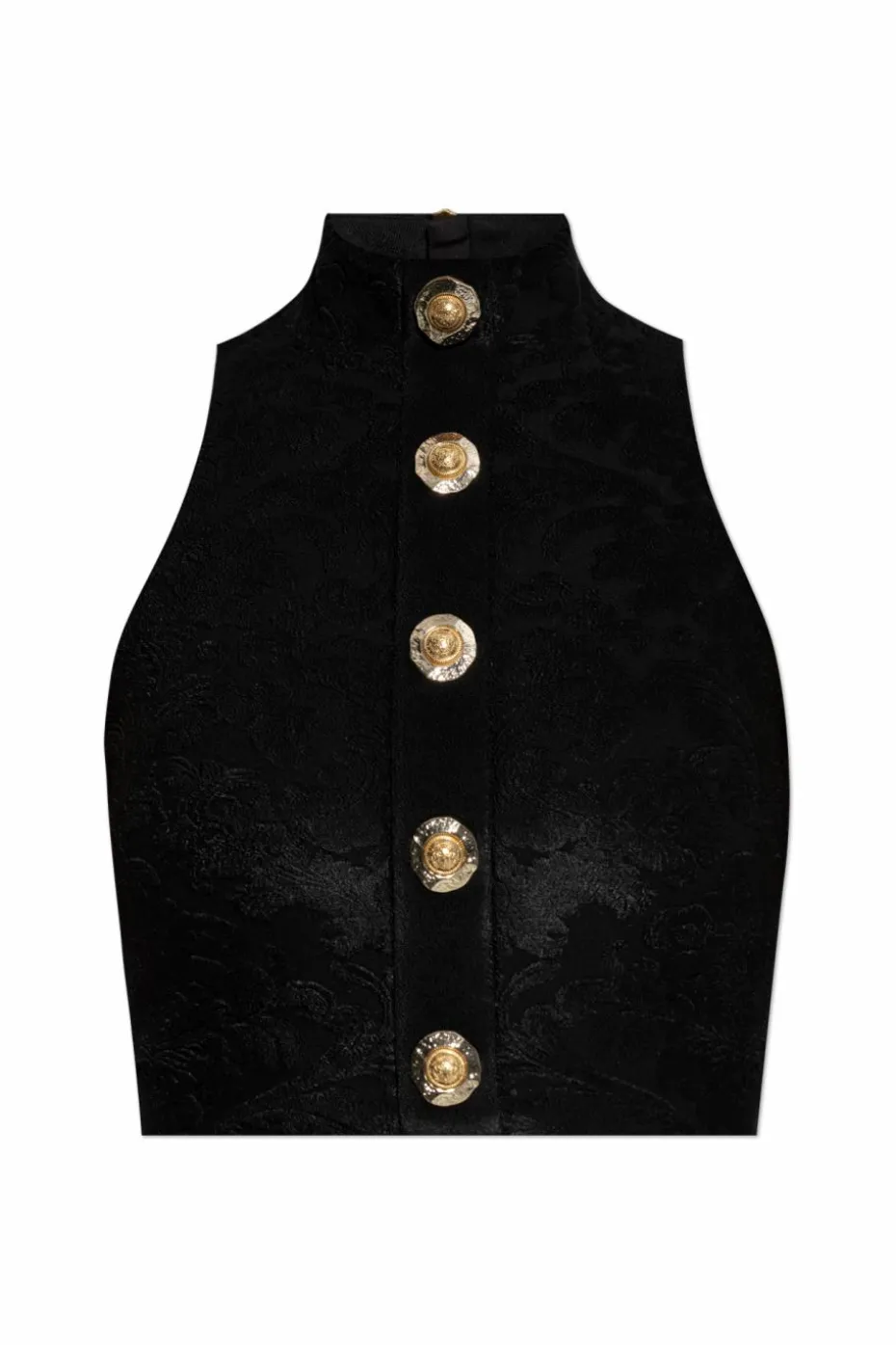 Balmain CZARNY Krótki top z aplikacjami