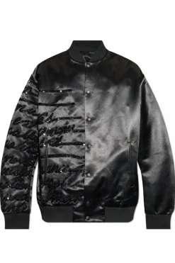 Balmain CZARNY Kurtka typu `bomber` z połyskującymi aplikacjami