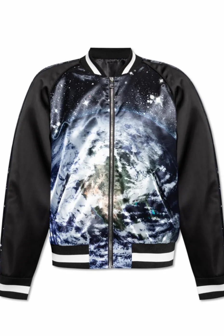Balmain CZARNY Kurtka typu `bomber` z nadrukiem