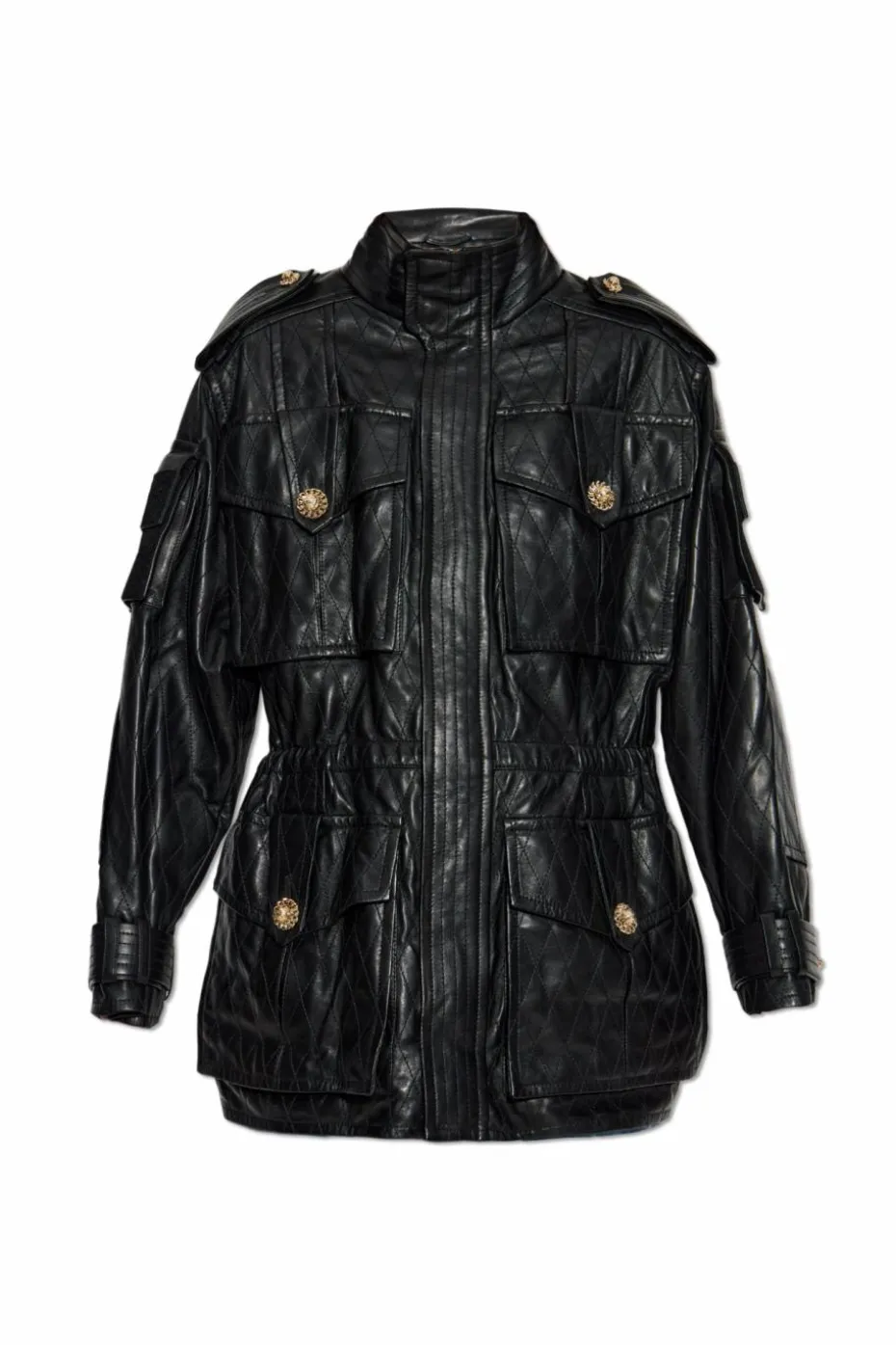 Balmain CZARNY Kurtka z jagnięcej skóry