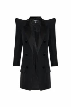 Balmain CZARNY Marynarka z dekoracyjnymi ramionami