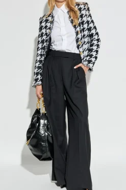 Balmain CZARNY Marynarka ze wzorem w pepitkę