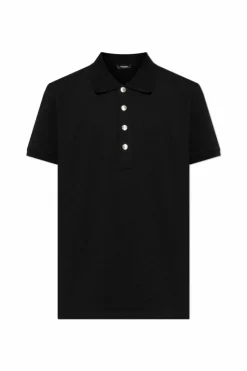 Balmain CZARNY Polo z logo