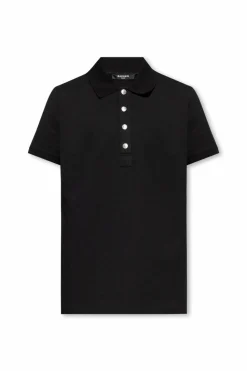 Balmain CZARNY Polo z monogramem