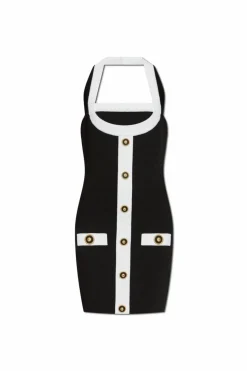 Balmain CZARNY Sukienka z odkrytymi plecami