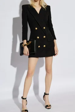 Balmain CZARNY Sukienka z aplikacjami