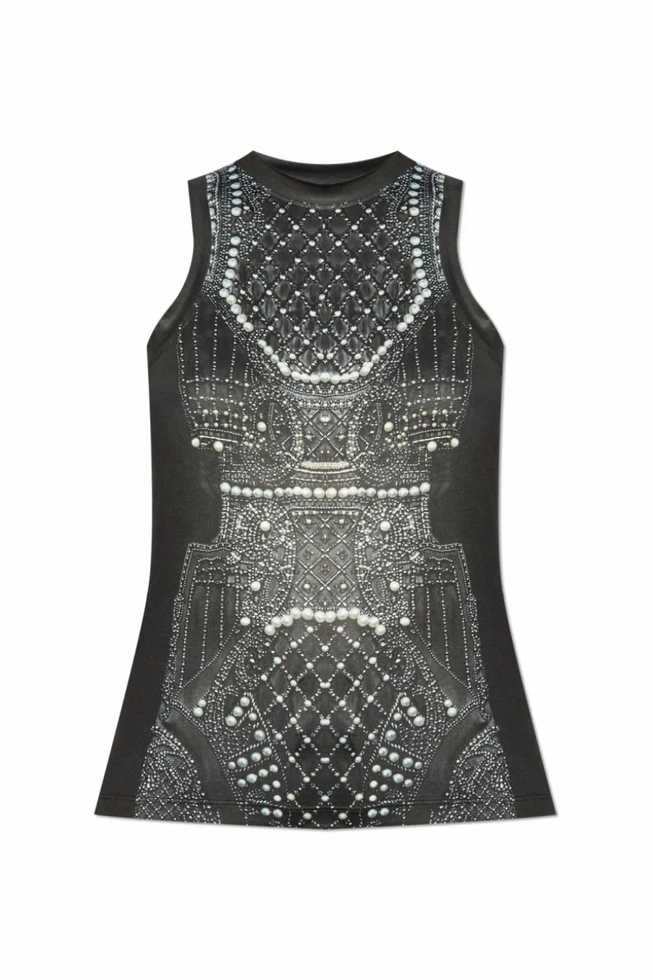 Balmain CZARNY Top bez rękawów