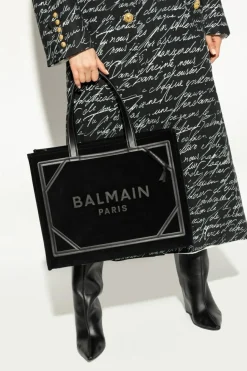 Balmain CZARNY Torba `B-Army Medium` typu `shopper`