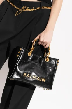 Balmain CZARNY Torba do ręki `1945 Soft Small`