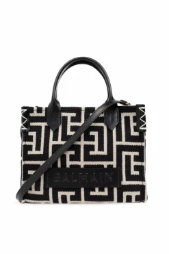 Balmain CZARNY Torba na ramię z logo