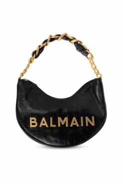 Balmain CZARNY Torba na ramię `1945 Soft Moon`