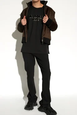 Balmain CZARNY T-shirt z logo