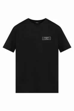 Balmain CZARNY T-shirt z logo