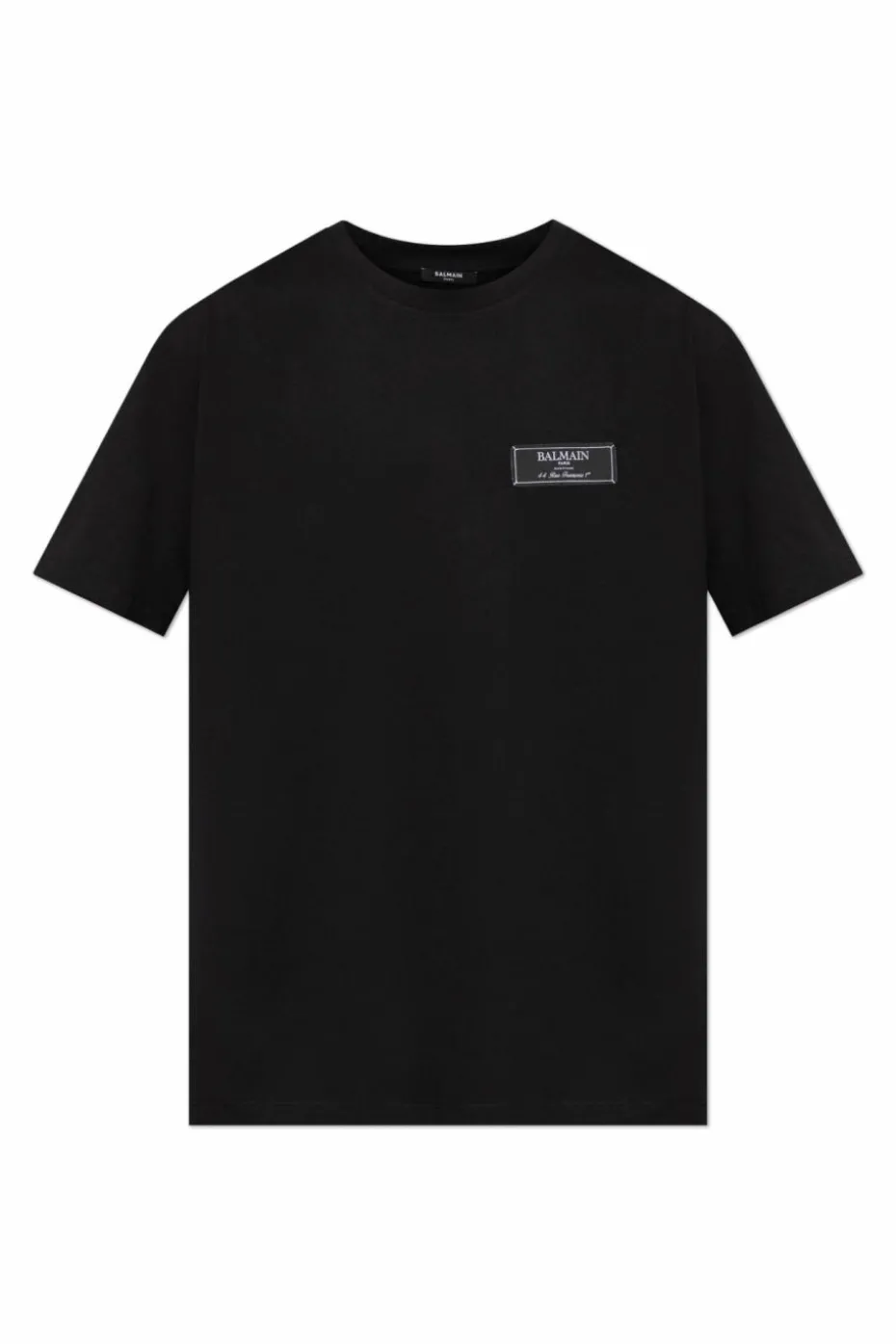 Balmain CZARNY T-shirt z logo
