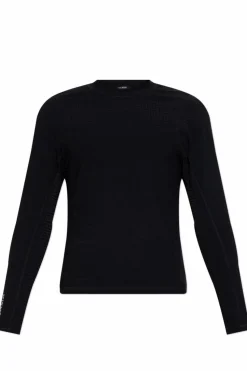 Balmain CZARNY T-shirt z monogramem
