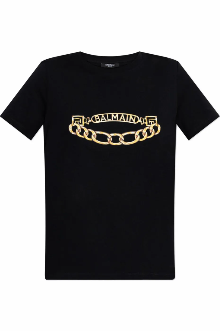 Balmain CZARNY T-shirt z nadrukiem