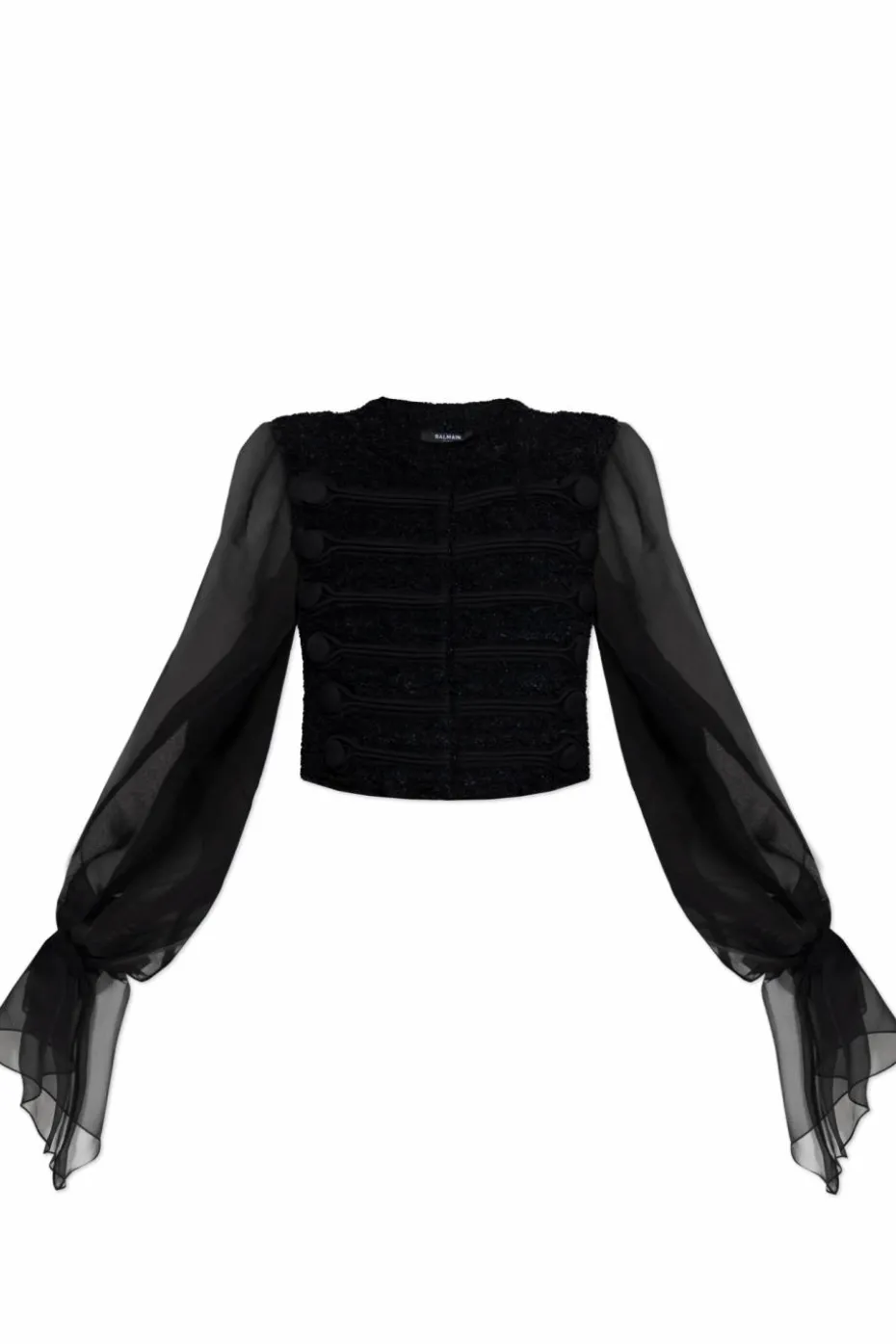 Balmain CZARNY Tweedowy top