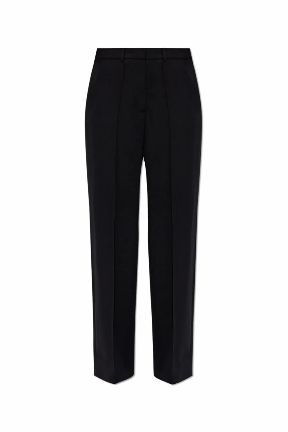 Balmain CZARNY Wełniane spodnie w kant