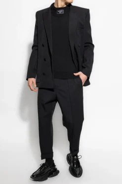 Balmain CZARNY Wełniany sweter