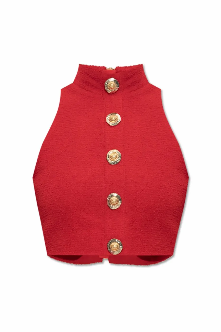 Balmain CZERWONY Top na szyję
