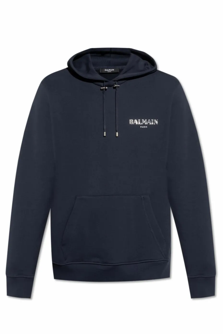 Balmain GRANATOWY Bluza z kapturem