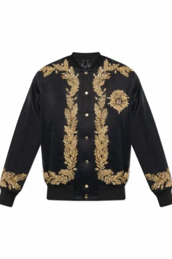 Balmain GRANATOWY Kurtka typu bomber