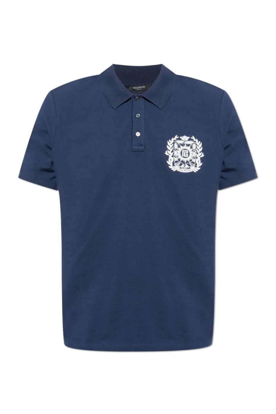 Balmain GRANATOWY Polo z logo