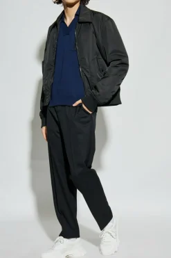 Balmain GRANATOWY Polo z kieszenią