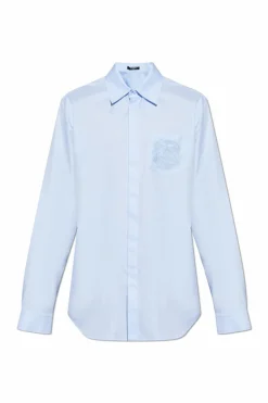 Balmain jasnoniebieski Bawełniana koszula z kieszenią