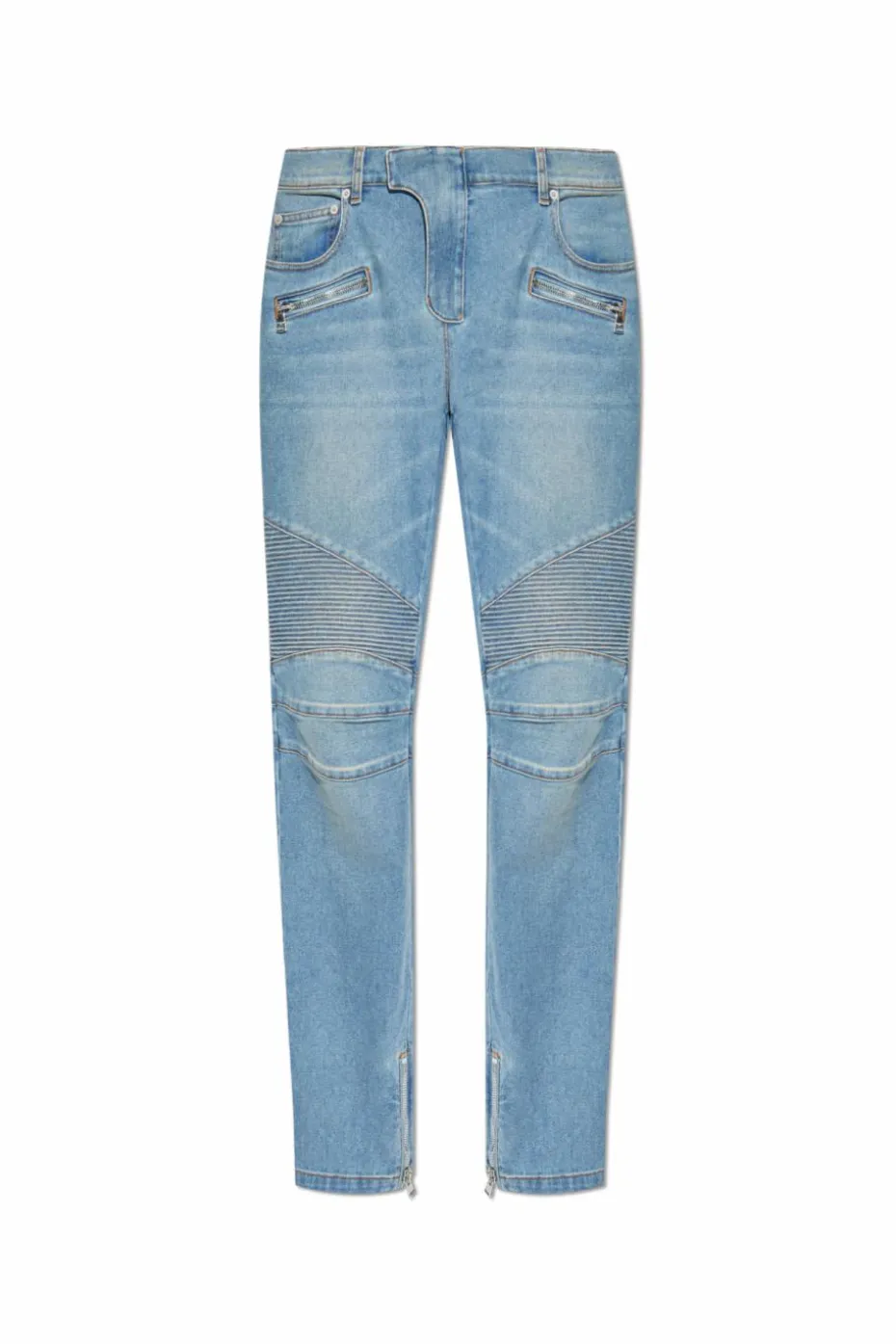 Balmain jasnoniebieski Jeansy z logo