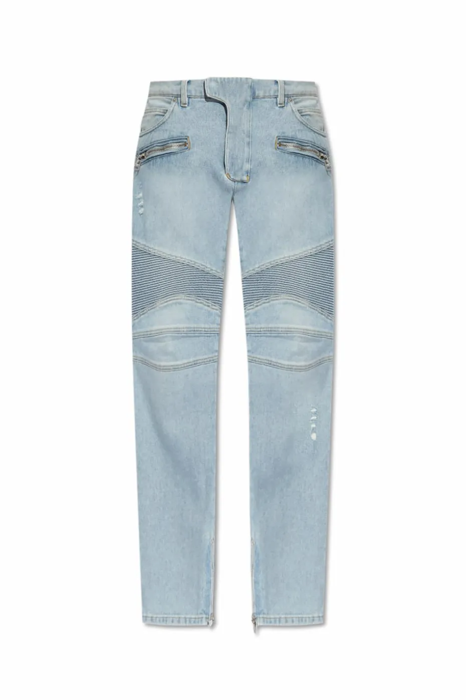 Balmain jasnoniebieski Jeansy z logo