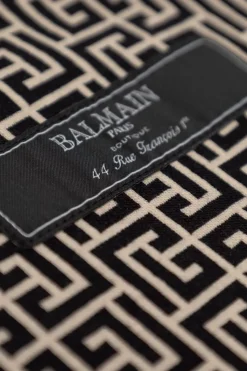 Balmain Kids beżowy Sukienka z monogramem