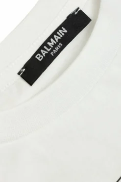 Balmain Kids BIAŁY T-shirt z logo