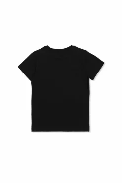 Balmain Kids CZARNY Bawełniany t-shirt z logo