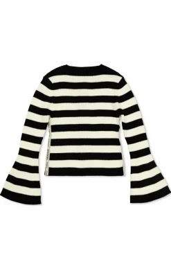 Balmain Kids CZARNY Kardigan ze wzorem w pasy