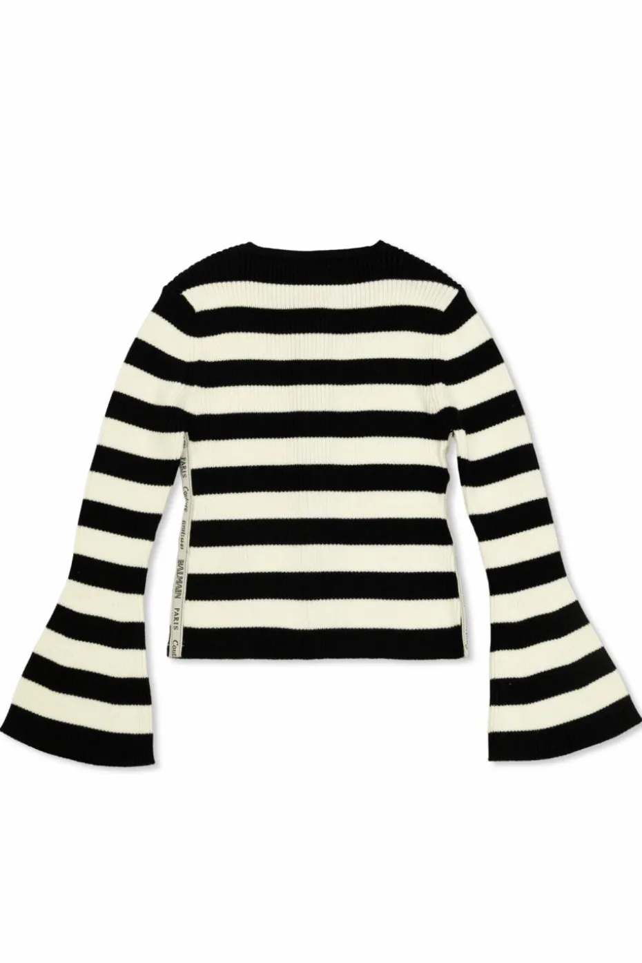 Balmain Kids CZARNY Kardigan ze wzorem w pasy