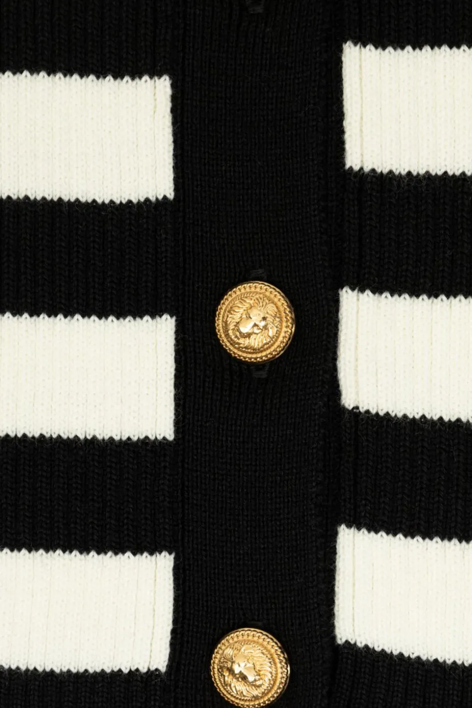 Balmain Kids CZARNY Kardigan ze wzorem w pasy