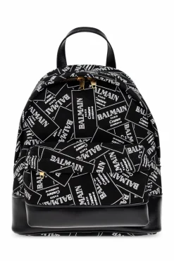 Balmain Kids CZARNY Plecak z monogramem