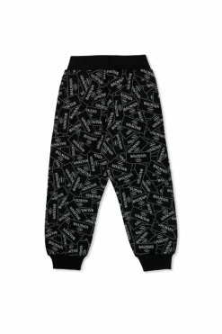Balmain Kids CZARNY Spodnie z logo