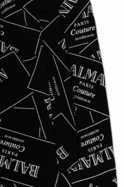 Balmain Kids CZARNY Spodnie z logo