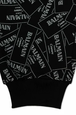 Balmain Kids CZARNY Spodnie z logo