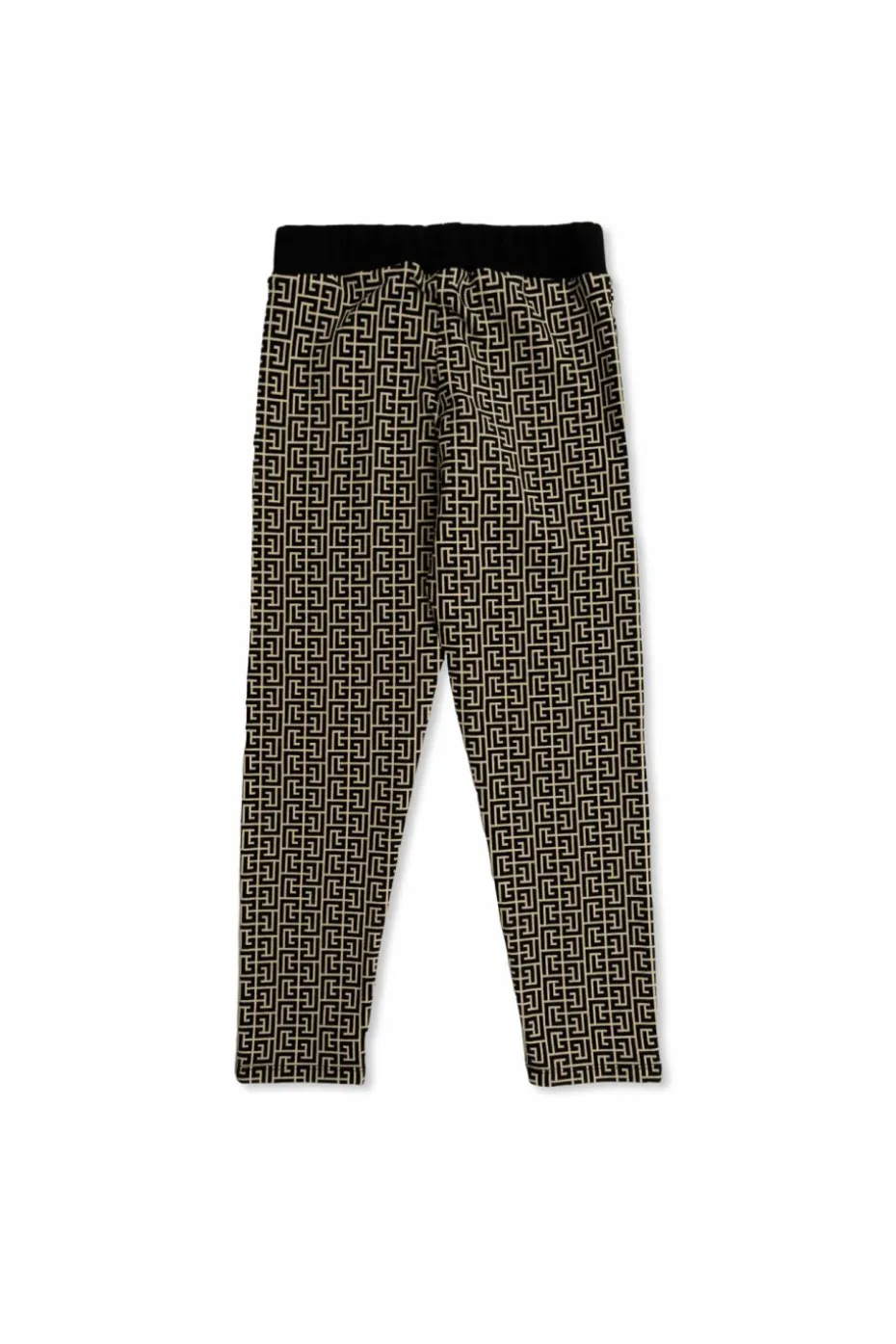 Balmain Kids CZARNY Spodnie z monogramem