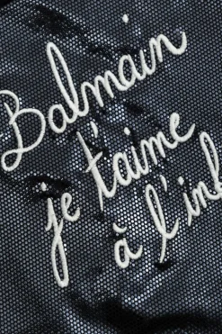 Balmain Kids CZARNY Sukienka z wyszyciem