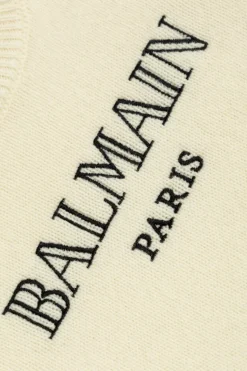Balmain Kids kremowy Sweter z logo