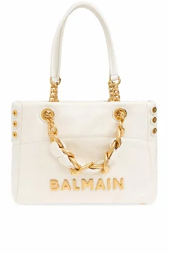 Balmain kremowy Torba `1945 Small` typu `shopper`
