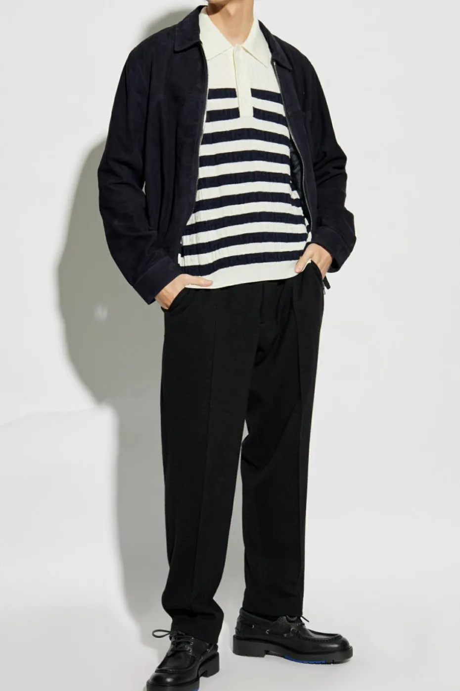 Balmain kremowy Wełniane polo