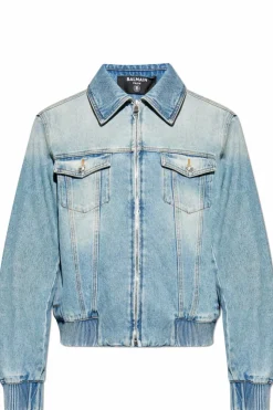 Balmain NIEBIESKI Jeansowa kurtka