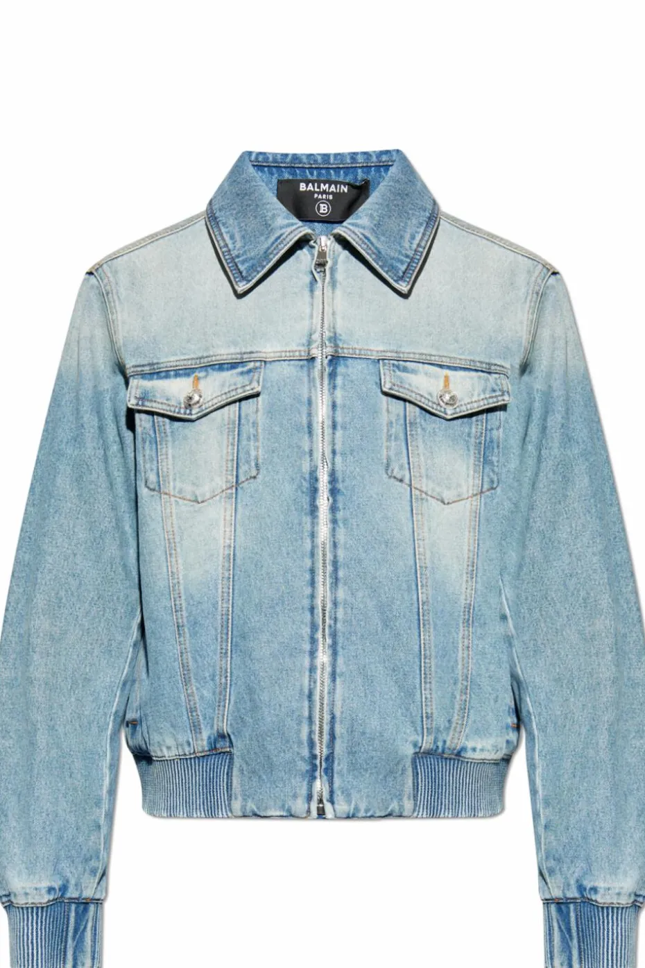 Balmain NIEBIESKI Jeansowa kurtka