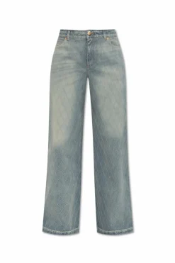 Balmain NIEBIESKI Jeansy z logo